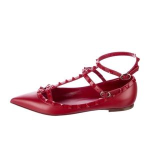 Valentino Red Rocktud Flats